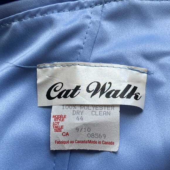 Blue White Satin Maxi Dress NWOT for Prom, Bridesmaid, Wedding - Picture 5 of 7